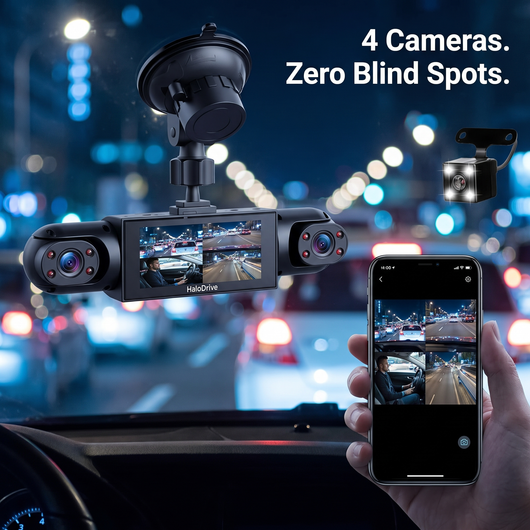 HaloDrive™ 4 Camera Wireless DashCam