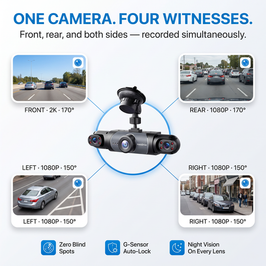 HaloDrive™ 4 Camera Wireless DashCam